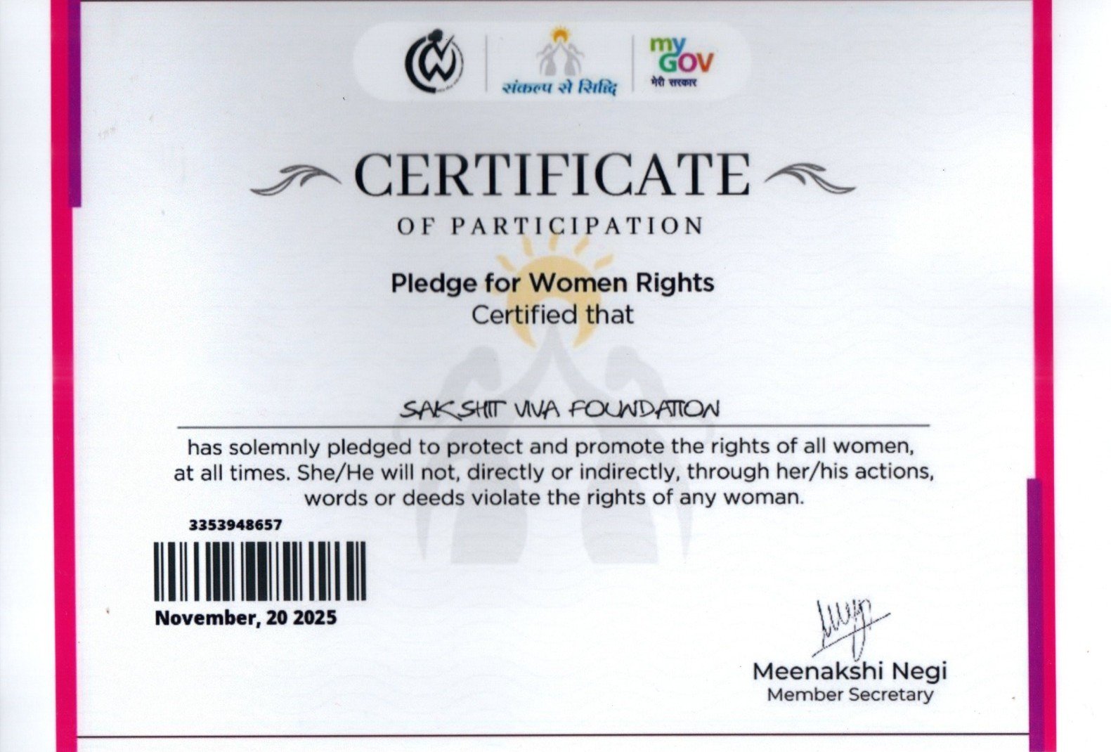 Pledge for Women Rights